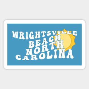 Wrightsville Beach North Carolina Retro Wavy 1970s Text Sticker
